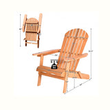 Adirondack Chair Seat Wood Outdoor Patio Lawn Deck Garden Foldable