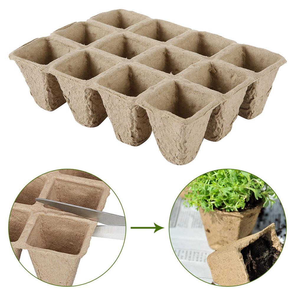 12 CELLS 60 pack Paper Pot 3 x 4 Seed Starter Tray Green Valley Garden