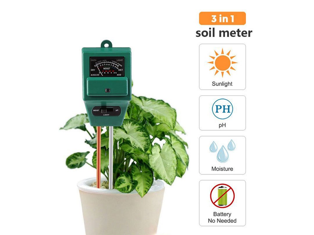 3 In 1 Soil pH Moisture Light Intensity Meter Tester for Plants Growth Green Valley Garden