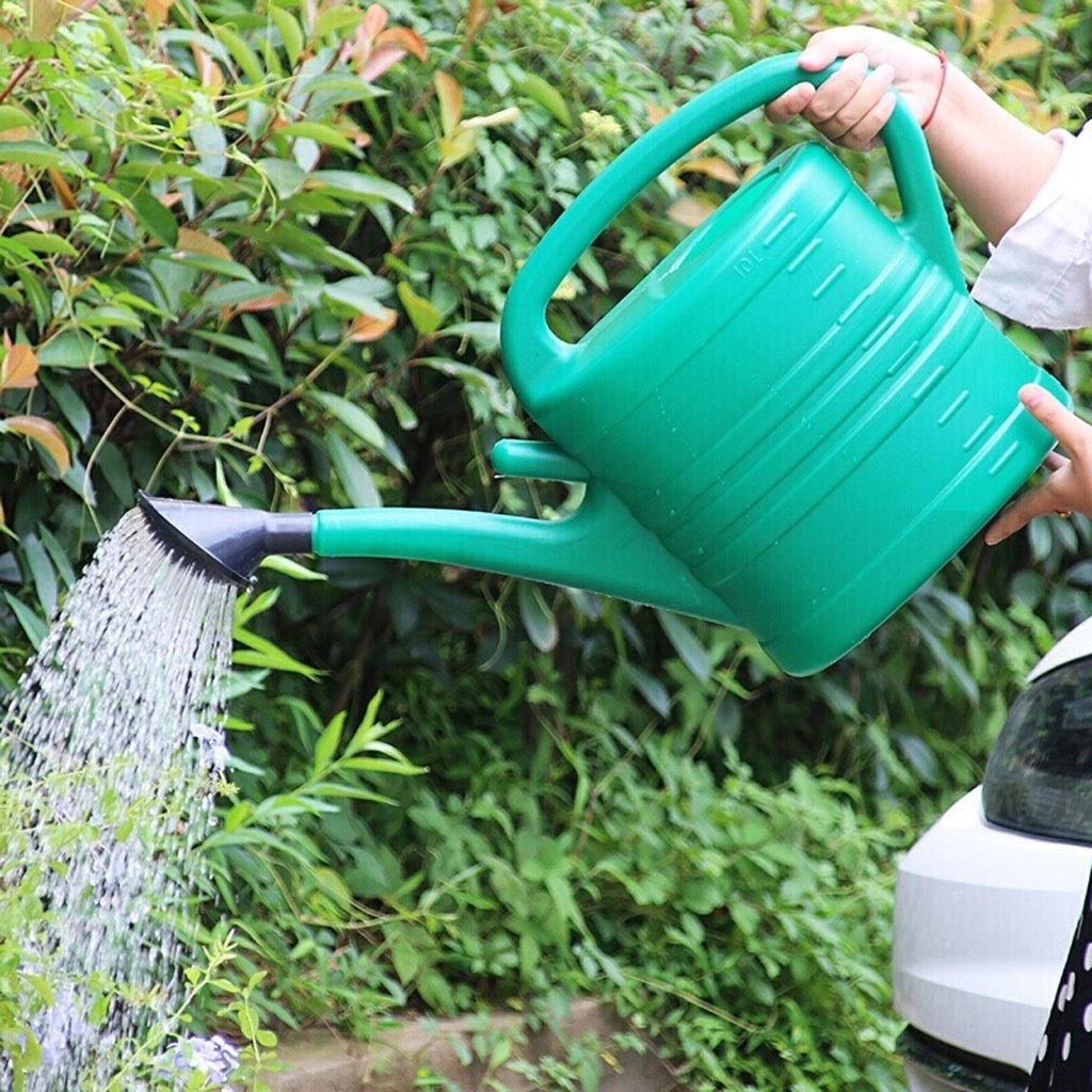 Green Valley Garden Plastic Watering Can Lightweight Garden Indoor Outdoor 2.6 gal Long Spout 10L