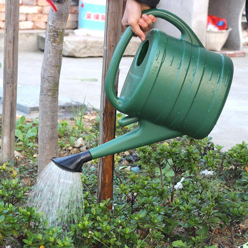 Green Valley Garden Plastic Watering Can Lightweight Garden Indoor Outdoor 2.6 gal Long Spout 10L