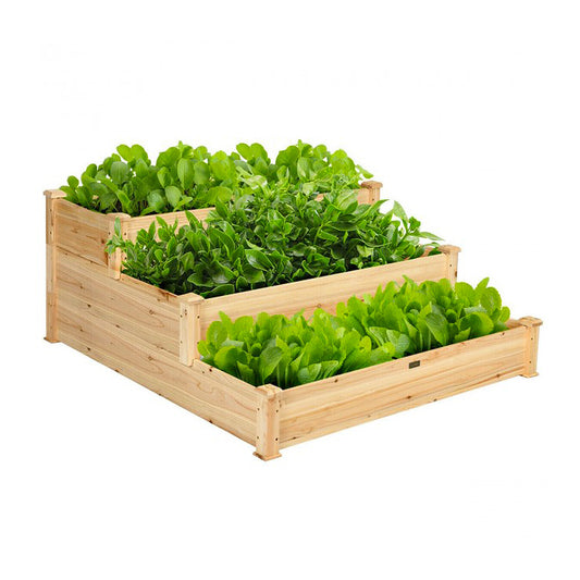 3-Tier Raised Garden Bed Elevated Box Planter Flowers Vegetables Herbs