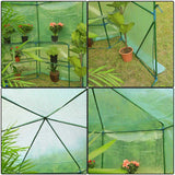 Portable 7.5ft Greenhouse 3 Tier 10 Shelf Hexagonal Walk-in Green House Kit Plant Hot House