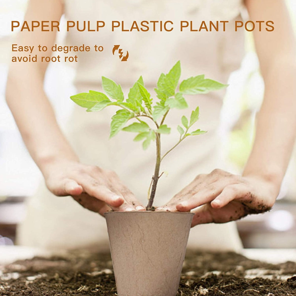 Biodegradable Paper Pulp Pot Plant Nursery Seed Starter Green Valley Garden