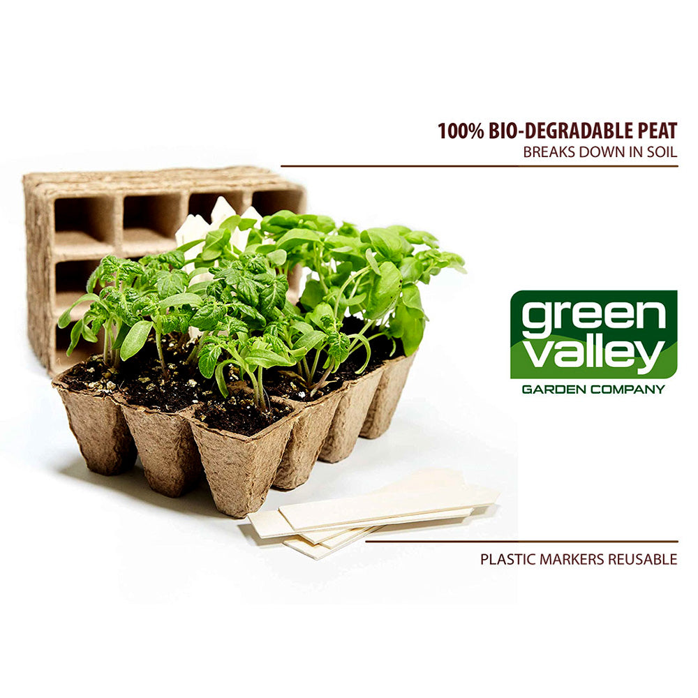 12 CELLS 60 pack Paper Pot 3 x 4 Seed Starter Tray Green Valley Garden