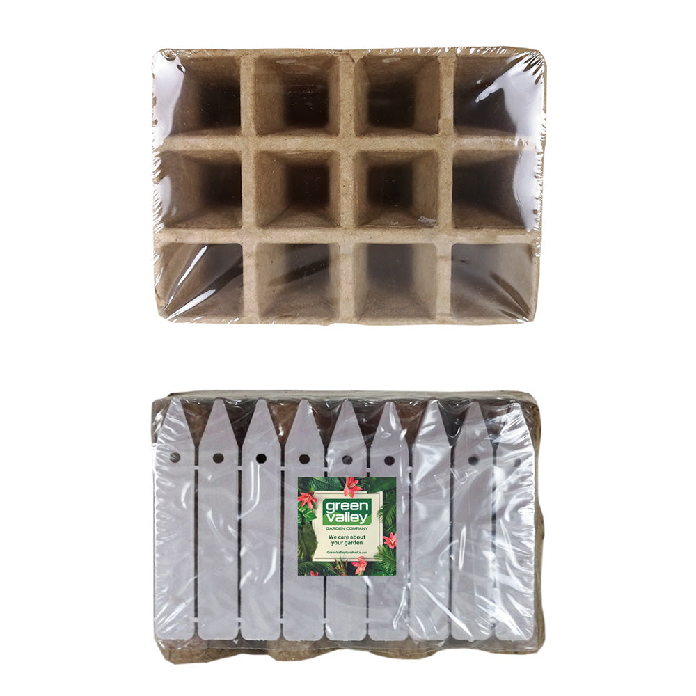 12 CELLS 60 pack Paper Pot 3 x 4 Seed Starter Tray Green Valley Garden