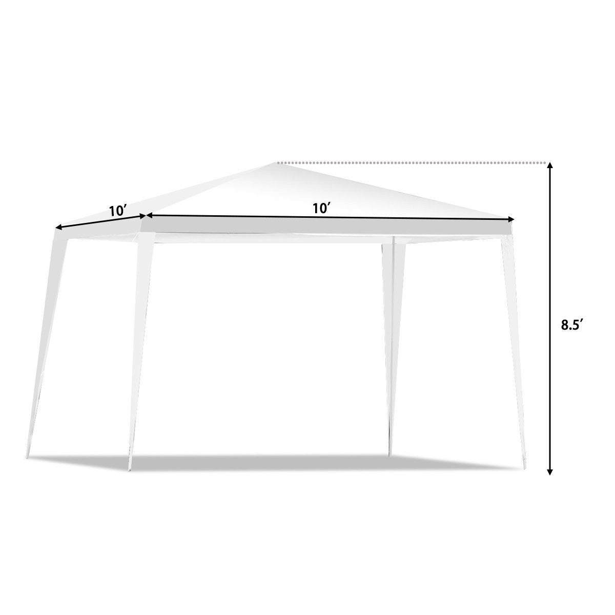 10 x 10 ft Outdoor Wedding Party Canopy Tent for Backyard