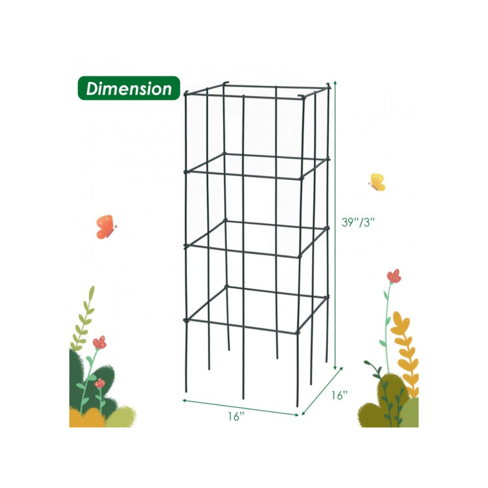 Garden Trellis for Climbing Plants for Flower Vegetable 4 Pack Iron Tomato Cages